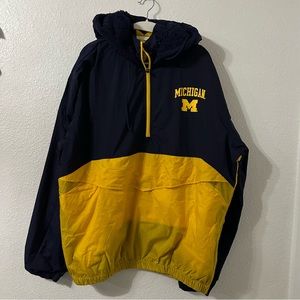 Michigan blue and yellow windbreaker